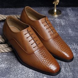 LOUIS STITCH Men Tan Brown Textured Italian Leather Formal Derbys Lace Up Shoes-picture-47