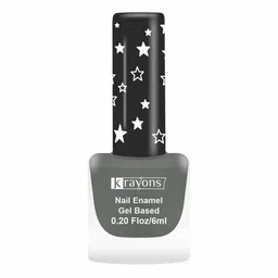 krayons Super Matte Finish Long Lasting Nail Enamel - 6ml -Charcoal Grey Matte SM15-9