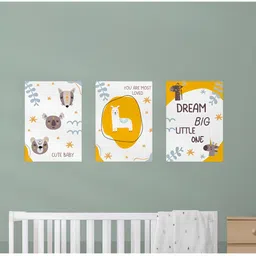 SPECIAL YOU  3-Pcs White and Yellow Pastel Posters Kids Room Wall Decoration-image-71