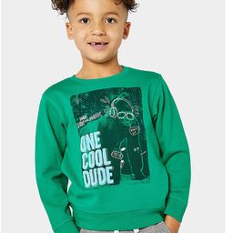 mothercare Boys Green Typography Print Pure Cotton Sweatshirt-picture-52