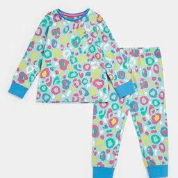 mothercare Girls Multicoloured Printed Pure Cotton T-shirt with Pyjamas-image-58