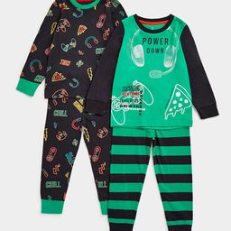mothercare Boys Set Of 2 Printed Pure Cotton T-shirts with Joggers-14