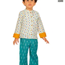 Tiny Bunnies Pack Of 2 Boys Printed Pure Cotton Shirt With Trouser-picture-41