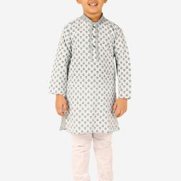 Pro-Ethic STYLE DEVELOPER Boys Ethnic Motifs Printed Pure Cotton Kurta with Pyjama Set-13