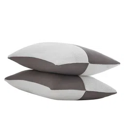 wakefit Set Of 2 White & Grey 300 GSM Hollow Fibre Sleep Pillows-54