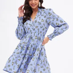 Kibo Floral Crepe Dress-image-62
