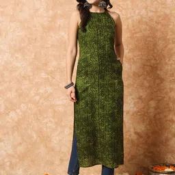 Meeranshi Bandhani Printed Cotton Kurta-picture-13