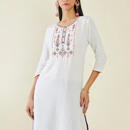 Soch Ethnic Motif Yoke Design Thread Work Kurta-picture-47