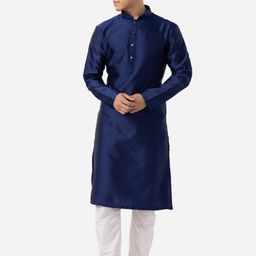 THE KURTA COMPANY Mandarin Collar Straight Kurta-image-90