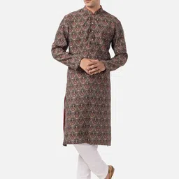 THE KURTA COMPANY Men Ethnic Motifs Printed Straight Kurta-47