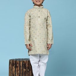 Pro-Ethic STYLE DEVELOPER Boys Embroidered Sequinned Kurta with Pyjamas-50