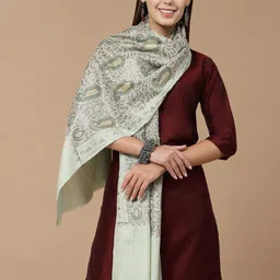 SWI Stylish Aari Embroidered Shawl-image-33
