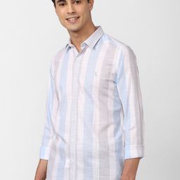 SIMON CARTER LONDON Striped Slim Fit Cotton Casual Shirt-image-95