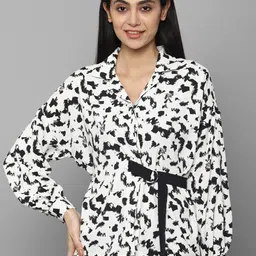 Allen Solly Woman Women White Animal Printed Casual Shirt-image-90