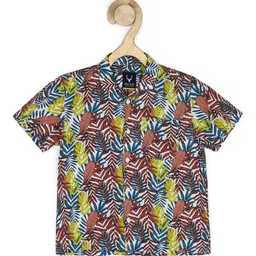 Allen Solly Junior Boys Multicoloured Floral Printed Casual Shirt-image-59