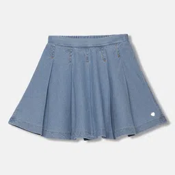 Blue Giraffe Girls A-Line Pure Cotton Mini Skirt-picture-41