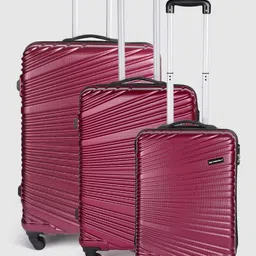 Metronaut Set of 3 Lazer Textured Hard-Sided 8 Wheels 360-Degree Rotation Trolley Bag-10