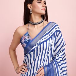 Rekha Maniyar Striped Sequinned Saree-image-10
