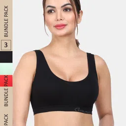 Amour Secret Pack Of 3 Non Padded Non-Wired Everyday Bra-29