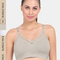 Amour Secret Pack of 2 Lightly Padded Anti Odour Sports Bra-image-39
