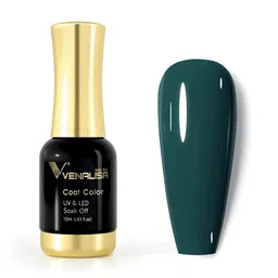 VENALISA Coat Color UV & LED Soak Off Gel Nail Polish 12ml - Deep Green 1117-image-10