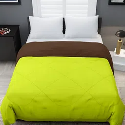 RF RELAXFEEL Brown & Green Heavy Winter 233 GSM Double Bed Comforter-image-67