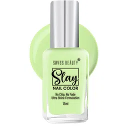 SWISS BEAUTY Slay Nail Polish with Ultra Shine Formula 13 ml - Green Crush 44-56