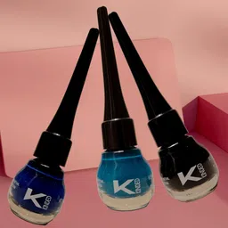 KINDED Set of 3 Liquid Eye Liner 5ml Each - Midnight Black, Teal Green & Royal Blue-14
