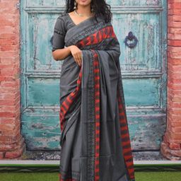 JALTHER Pure Cotton Block Print Saree-25