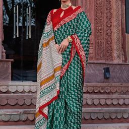 anouk rustic Anouk Bagh Printed Bagru Saree-picture-20