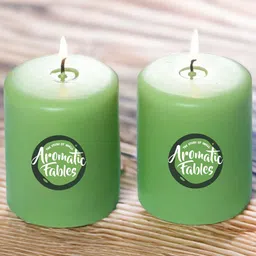 Aromatic Fables Green 2 Pieces Scented Pillar Candles-image-24