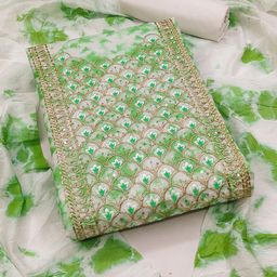 KALINI Floral Embroidered Pure Cotton Unstitched Dress Material-image-89