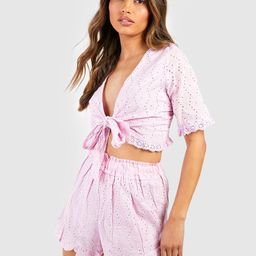 Boohoo Women Pure Cotton Schiffli Co-Ords-25