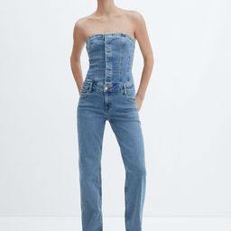 MANGO Strapless Basic Jumpsuit-picture-6