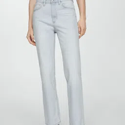 MANGO Women Heavy Fade Cotton Jeans-image-49