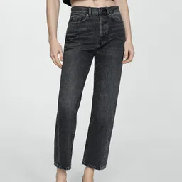 MANGO Straight Fit Pure Cotton Jeans-image-20