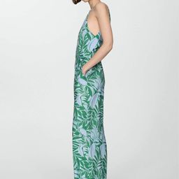 MANGO Tropical Printed Basic Jumpsuit-14