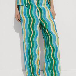 MANGO Women Striped Trousers-image-89