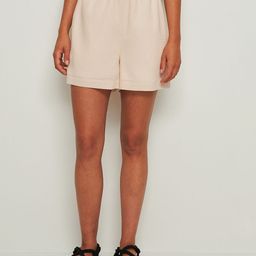 NA-KD Women Off-White High-Rise Shorts-image-86
