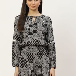 Off Label Black & White Printed Jumpsuit-picture-12