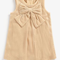 mothercare Girls Sequins Embellished Pleated Bow Net Party A-Line Dress-picture-5