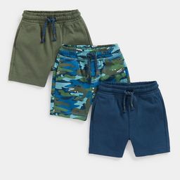 mothercare Boys Pack of 3 Pure Cotton Shorts-image-96
