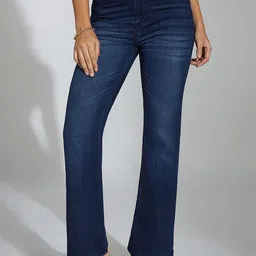 Miss Chase Women Wide Leg High-Rise Low Distress Light Fade Stretchable Jeans-image-46