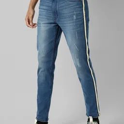 Campus Sutra Men Smart Slim Fit Low Distress Heavy Fade Stretchable Cotton Jeans-image-65