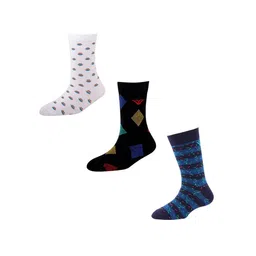Cotstyle Men Pack Of 3 Patterned Calf Length Crew Socks-18