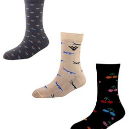 Cotstyle Men Pack Of 3 Assorted Patterned Crew Socks-18