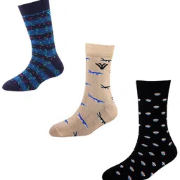 Cotstyle Men Pack Of 3 Patterned Assorted Crew Socks-32