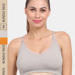 Amour Secret Pack of 2 Lightly Padded Sports Bra-image-24