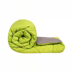 RF RELAXFEEL Grey & Green Geometric Cotton Heavy Winter 233 GSM Single Bed Comforter-image-83