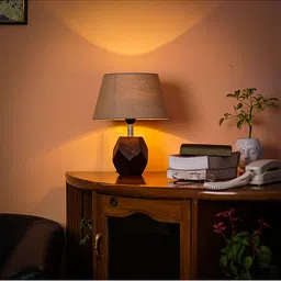 Pinecraft INTERNATIONAL Brown and Grey Sefinn Table Lamp with Shade-17